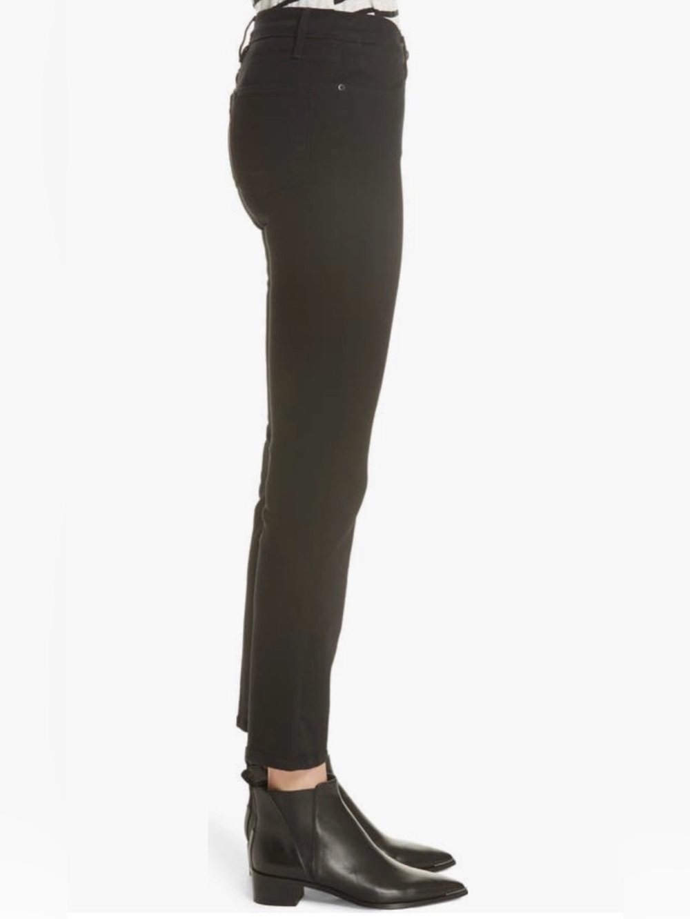 FRAME Le High Straight High Rise Jeans Film Noir Black Size 30 - Picture 2 of 5